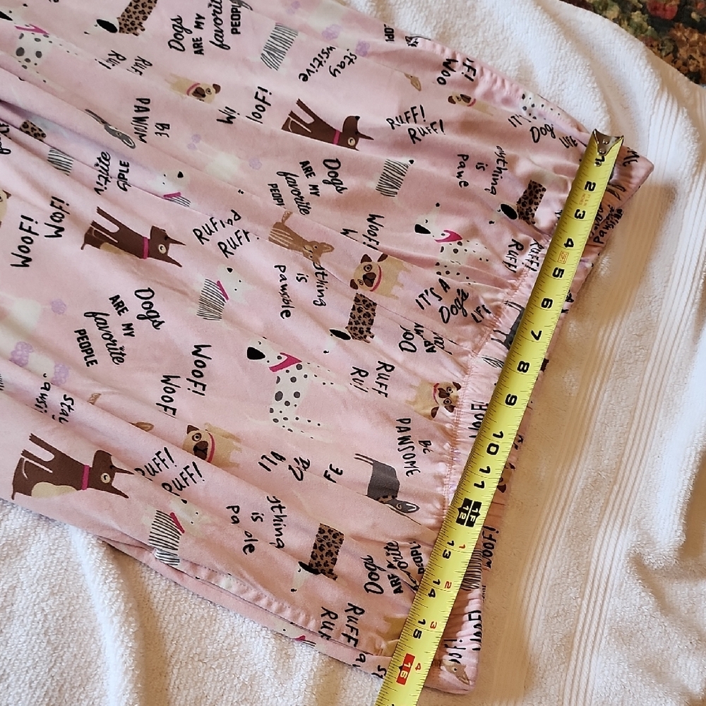 Charming Pink and Black Dog Print Pajama Set - Picture 9 of 14